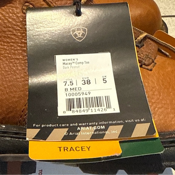 New Ariat Macey Composite Toe Work Boots Dark Peanut Women’s Size 7.5 10005947 - Picture 6 of 10